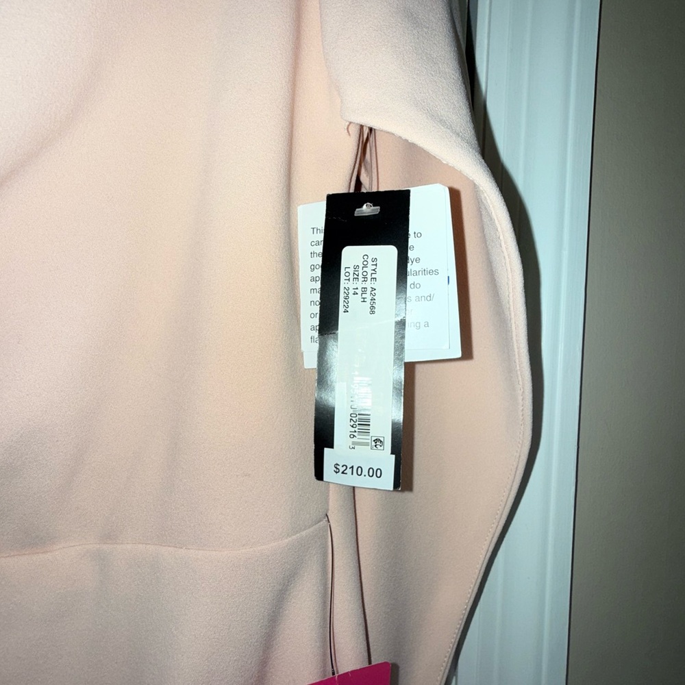 Betsy & Adam Blush Long Sleeve Dress - Picture 4 of 6